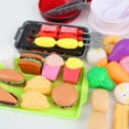 thumbnail image 2 of Hinzonek 61pcs Plastic Kitchen Cooking Toy Set Kids Children Pretend Play Toy Simulation Kitchen Utensils Food Cookware Pot Pan, 2 of 7