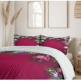 thumbnail image 6 of Ambesonne Christmas Duvet Cover Set, Tree Balls Snowflakes, Queen, Magenta Green White, 6 of 6