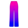 thumbnail image 4 of ylioge Joggers for Women, Womens Wide Leg Sweatpants Y2k Ombre Tie Dye Rainbow Casual Loose Elastic High Waist Drawstring Running Gym Cropped Trousers Yoga Pants with Pockets Spring Saving Clearance, 4 of 4