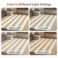 thumbnail image 7 of ODIKA 6'x9' Washable Area Rug Outdoorarea Crisp Boho Courtyard Large Striped Solid Seagrass for Family Room, Living Room, Master Bedroom, Non-Slip, Easy Care, 7 of 7