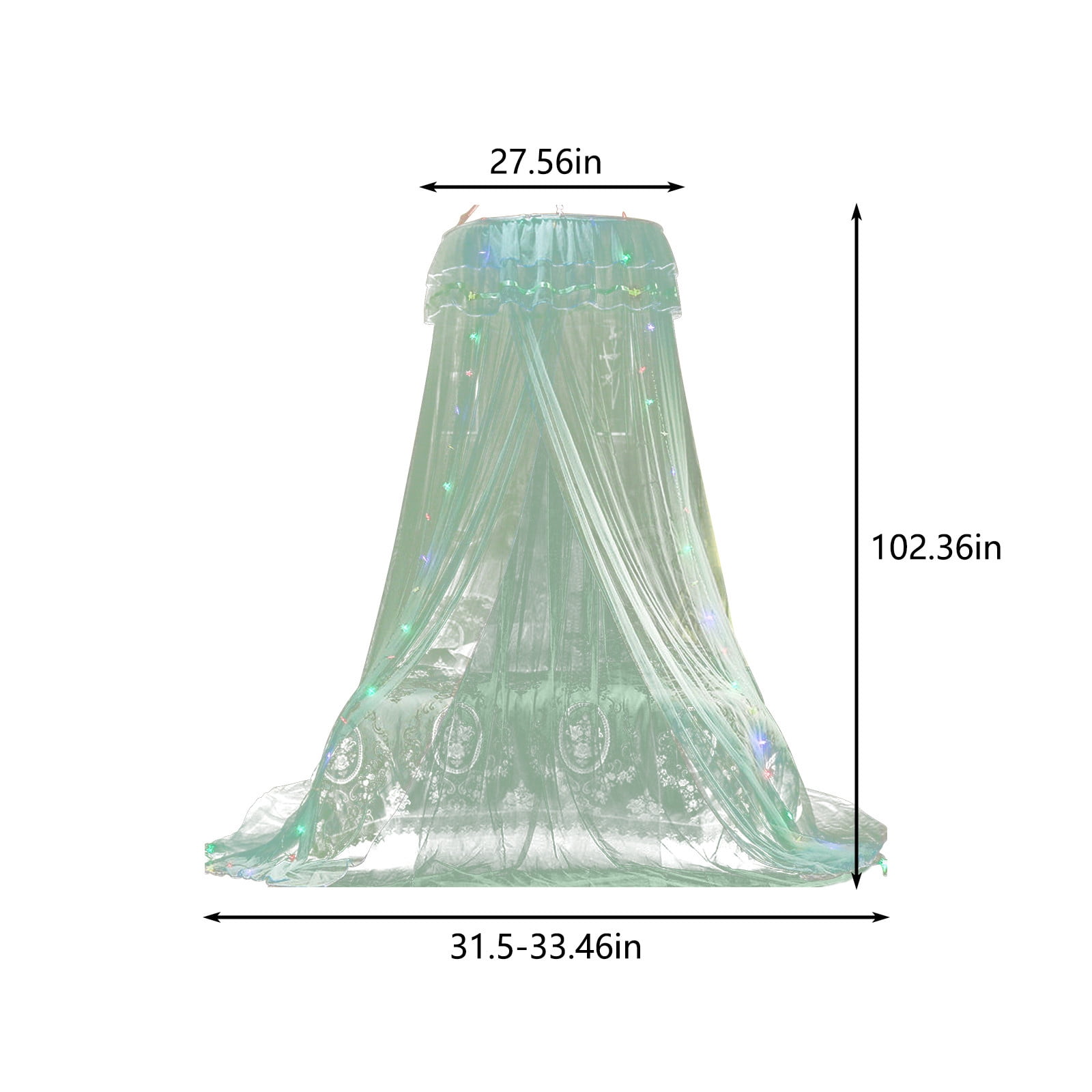 Mosquito Net Bed Canopy for Girls, King Canopy Bed Curtains Full Queen Size from Ceiling, Dome Mosquito Netting Bed Tent Twin Girls Princess Canopy Bed White Decor for Baby Crib