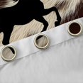 thumbnail image 4 of jejeloiu Rustic Cowhide Black Out Curtains,Farm Animal Horse Curtains Pack of 2 (42x63 Each),Brown Beige Black Bedroom Curtains For Men Women,Luxury Bedroom Decor, 4 of 6