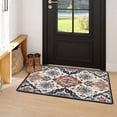 thumbnail image 4 of Washable Vintage Kitchen Mat 31"x20" Non Slip Soft Plush Low Profile Kitchen Rug, Distressed Medallion Oriental Style Sink Mat for Laundry Room Bedroom Office, 4 of 6