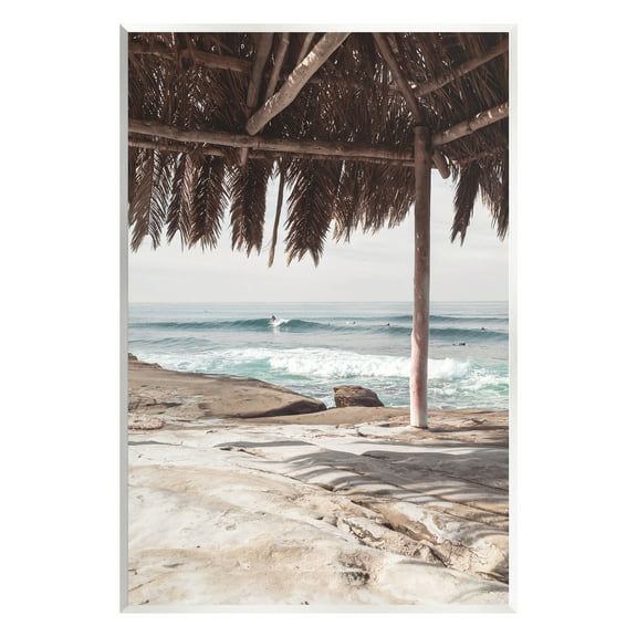 Stupell Industries Tropical Beach Canopy Landscape Painting Unframed Art Print Wall Art, 10 x 15