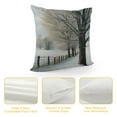 thumbnail image 4 of PRATYUS Rustic Throw Pillow Cushion Cover, Bare Beech Trees in Snow Covered Winter Frozen Photography Art, Decorative Square Accent Pillow Case 12x12in, 4 of 5