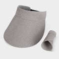 thumbnail image 5 of SGMVNU Fashion Sun Hats Visor for Women, Packable Wide Brim UPF Straw Beach Hat with Adjustable Ponytail Hole for Summer Travel, One Size, Grey, 5 of 5