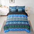 thumbnail image 2 of Feelyou Teens Mandala Aztec Twin Bedding Sets 7-Piece, Hippie Western Fashion Bedding Comforter Set, Retro Triangle Abstract Reversible Sheet Sets, Ultra Soft Bedroom Decor, 2 of 8
