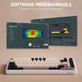 thumbnail image 6 of ATTACK SHARK M86 Tri-mode Gasket Mechanical Keyboard 75% Tri-Mode Wireless Gaming Keyboard, Side Print PBT Keycap, Hot-Swappable, 6 of 8