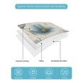 thumbnail image 4 of Full Size Quilt Bedding Set, Spring Floral Reversible Summer Quilt 3 Pieces, Teal Tulip Botancal Summer Flowers Lightweight Bedspreads Coverlets with 2 Pillow Shams for All Seasons, 4 of 5