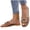 Brown, variant on Fnooota Women's Flat Sandals, Non-slip Open Toe Slip On Fashion Summer Shoes Brown Size 9
