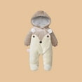 thumbnail image 2 of Hwmodou Boys Jumpsuits Fuzzy Flannel Thickened Warm Fuzzy Baby Out Wear Clothes Baby Clothes Childrens Crawling Clothes Fall Winter Casual Jumpsuit,2-5M, 2 of 3