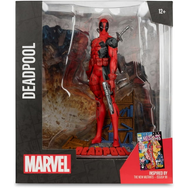 McFarlane Marvel Deadpool Figura Posada a Escala 1:10 con Escena