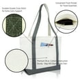 thumbnail image 6 of DALIX Heartbeat Nurse Tote Bag Cotton Canvas Embroidered in Grey, 6 of 7