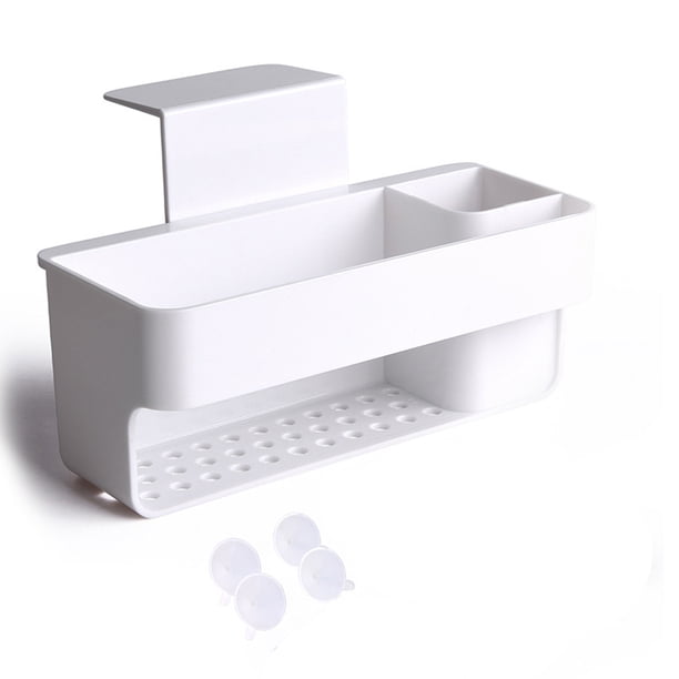 Subinador de esponjas de fregadero de cocina Tallador de secado de depurador con tazas de succión Accesorios de la bandeja de almacenamiento de la encimera Inevent HA061060-00B