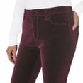 thumbnail image 3 of Well Worn Women's High Rise Luxe Velvet Tapered Pant (Black Cherry, 12/32), 3 of 4