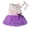Purple, variant on Pejock 12M-4 Years Kids Pageant Flower Girl Dress Little Girls Party Wedding Formal Dresses Toddler Kids Baby Girls Cute Summer Sleeveless Flowers Print Mesh Bow Dress Skirt Suit