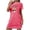 Hot Pink, variant on PRINxy Women's Modern Plus Size Christmas Short Sleeve Round Neck Chest Print Nightgown for Nightie and Sleepwear with All Day Comfort Black XXXXL