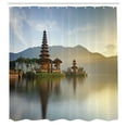 thumbnail image 3 of Ambesonne East Shower Curtain, Pura Ulun Danu Building Asia, 69"Wx70"L, Beige Brown, 3 of 5