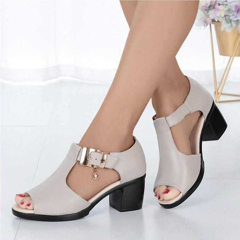 Womens dress sandals low clearance heel