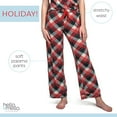 thumbnail image 3 of Hello Mello Holiday Pajama Pants Soft Lounge Drawstring Bottoms, Prancer’s Plaid (Women's), 3 of 9