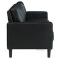 thumbnail image 6 of Ruth 2-piece Upholstered Track Arm Sofa Set Black, 6 of 13