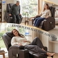 thumbnail image 4 of HOMCOM Power Lift Recliner Recliner Chair with Remote Control, Brown, 4 of 9
