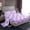 Purple, variant on Homewish Cartoon Square Adult Twin Sheet Sets, Stripes Abstract Ombre Flat and Fitted Sheet, Pink Buffalo Plaid Lightweight Room Decor, 3 Pieces