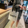 thumbnail image 3 of Bolsa de compras de PVC transparente para mujer, bolsos de hombro para viajes en la playa (blanco) Tmvgtek Oficina Multiescena Multifunción, 3 of 9