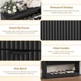 thumbnail image 6 of FANRAL Shoe Cabinet with 2 Flip Drawers & Open Storage,Fluted Shoe Storage Cabinet Rack Organizer with Adjustable Shelves for Entryway,Closet,Hallway,Black, 6 of 8