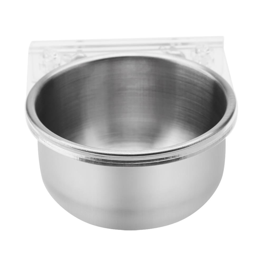 OTVIAP Bird Cage Food Water Feeder Bowl + Rack Parrot Parakeet Cage