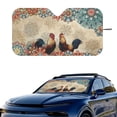 thumbnail image 2 of Xixirimido Car Windshield Sun Shade Car Sun Visor Block UV Rays Foldable Automotive Windshield Sunshades Front Window Sun Blocker Keep Your Vehicle Cool, Boho Mandala Roosters, 2 of 8