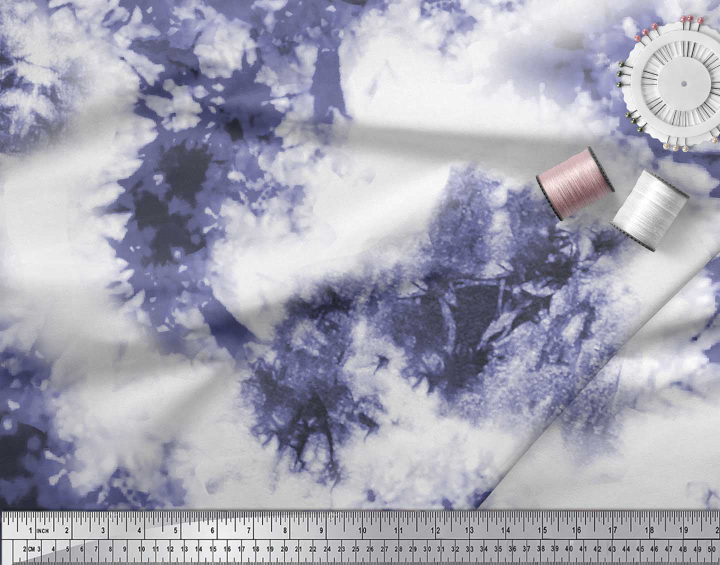  Soimoi Cotton Voile Purple Fabric - by The Yard - 42 Inch Wide  - Batik Tie & Dye - Batik Bloom: Artistic Patterns in Tie & Dye Printed  Fabric