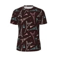 thumbnail image 5 of Wukai Eiffel Tower Print Men's Short-Sleeved Mesh T-Shirt,Quick-Dry Short Sleeve Workout T-Shirt-Small, 5 of 8