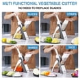 thumbnail image 4 of ONCE FOR ALL Mandoline Food Slicer, Stainless Steel Adjustable Vegetable Slicer Chopper, Multifunctional Onion Potato Garlic Cucumber Cutter for Kitchen, Gray, 4 of 9