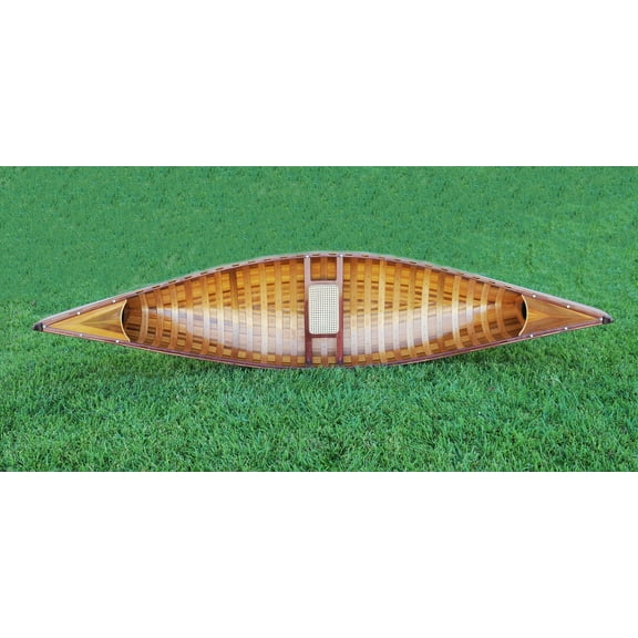Red Wooden Canoe 10ft With Ribs Curved Bow