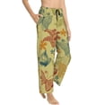 thumbnail image 2 of Naloa Floral with Butterflies Print Women’s Ultra-Soft Comfy Pajama Lounge Pants with Pockets & Drawstring, 2 of 8