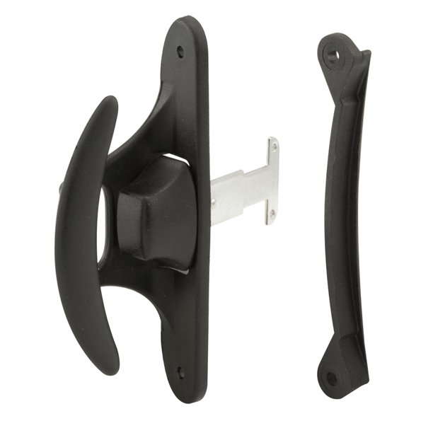 43/16 in., Black Plastic, Sliding Screen Door Handle, Bay Mills