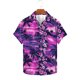 thumbnail image 3 of Blusa y camisa de manga corta con cuello vuelto para hombre, camisa hawaiana informal con estampado floral, camisa de manga corta con solapa, blusa, camisa de poliéster para hombre, 3 of 5