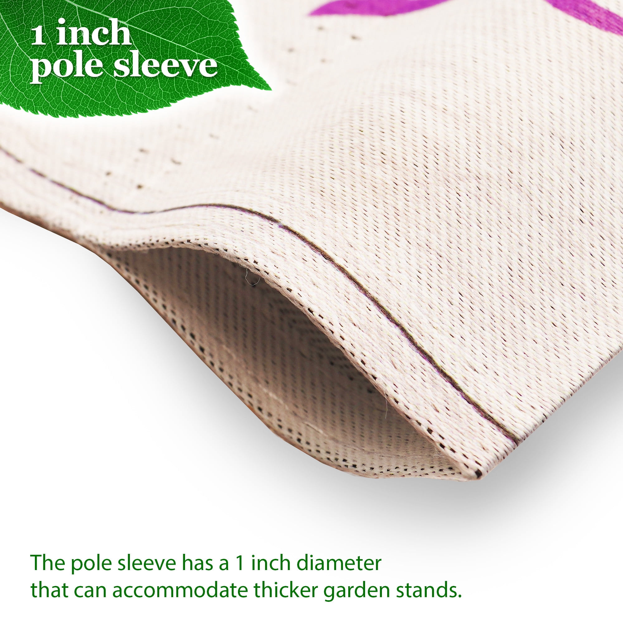 G128 2sets: 36"x16" Flag Stand & 12"x18" Double Sided Gnome Truck Garden Flag Easter Polyester