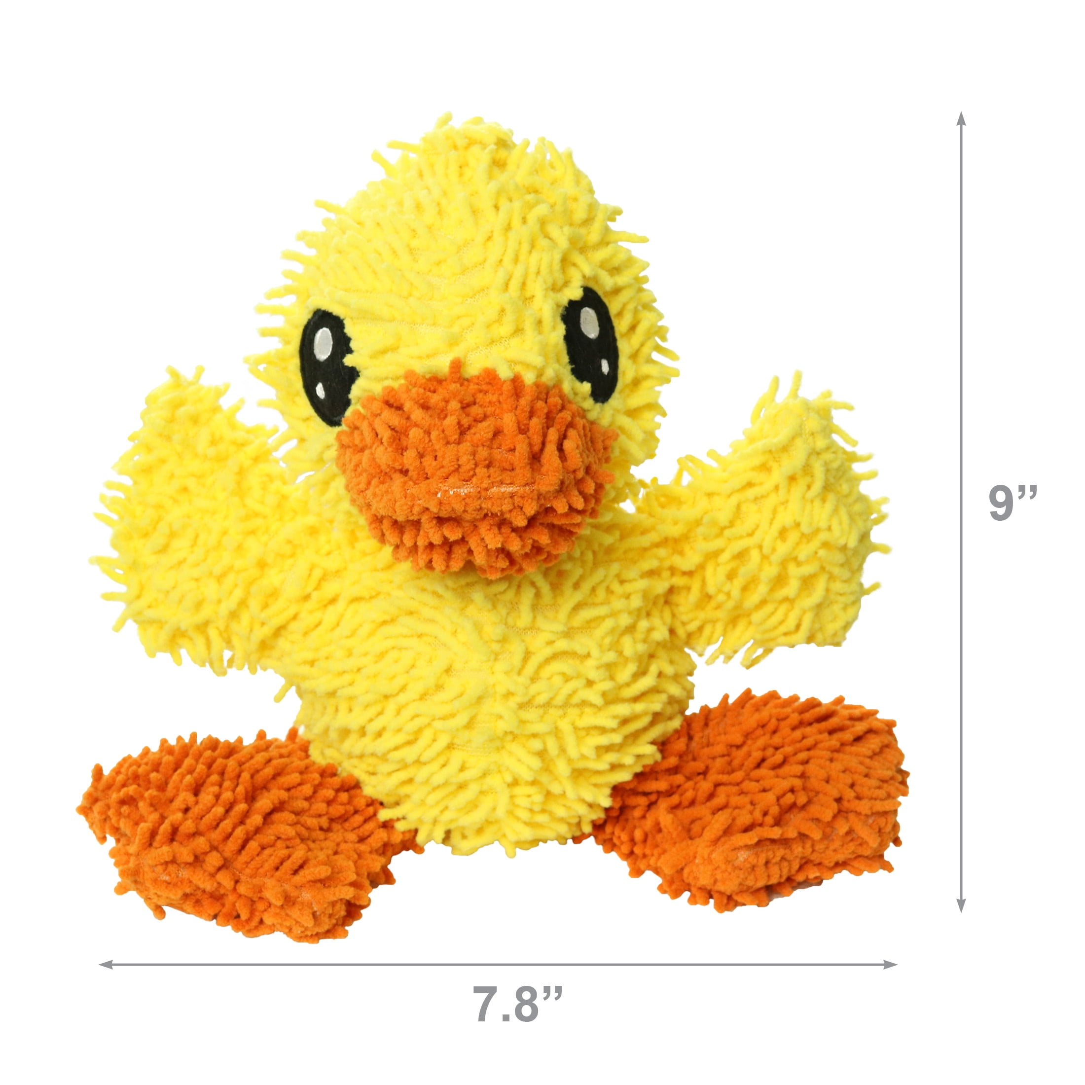 Mighty Microfiber Ball Med Duck Durable Plush Squeaky Dog Toy