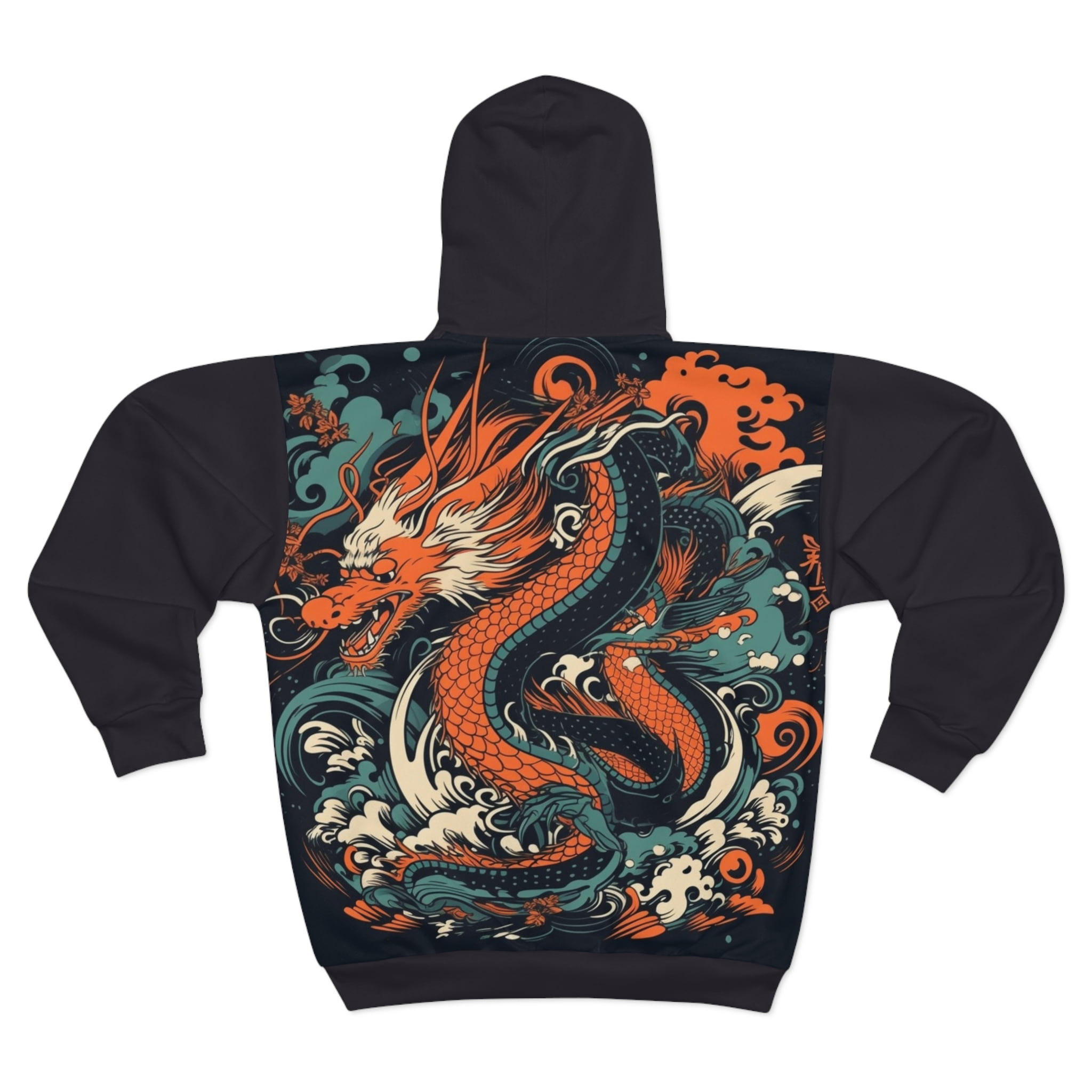 Geisha Dragon Noire Faire Geometric Zip Hoodie - Walmart.com
