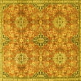 thumbnail image 1 of Ahgly Company Indoor Square Persian Yellow Traditional Area Rugs, 6' Square, 1 of 4