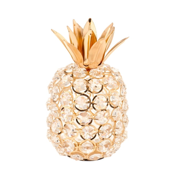Decoración para el hogar de hecha a mano de adorno de piña de Sunnimix figura de fruta de cristal