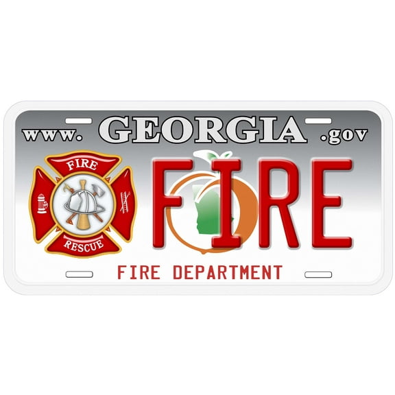 Georgia Fire And Rescue Novelty Car Auto License Plate