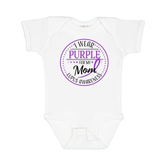 Inktastic I Wear Purple for My Mom Lupus Awareness Boys or Girls Baby Bodysuit