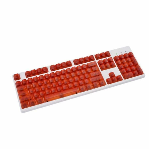 OEM Profile Translucent Keycaps 104 Key Set (Red)