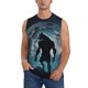 thumbnail image 1 of Balery Moon Wolf Warrior Camisetas sin mangas para hombre, absorbe la humedad y protege contra el mal olor.-Small, 1 of 7
