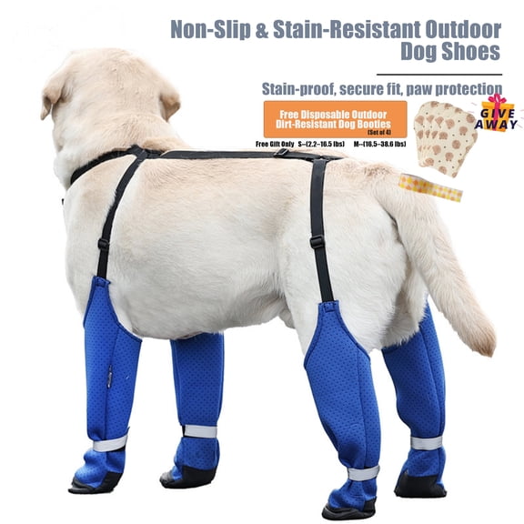 SKIUHS Outdoor Dog Leg Protectors – Non-Slip, Adjustable, Dirt-Resistant Booties for Most Dog Breeds