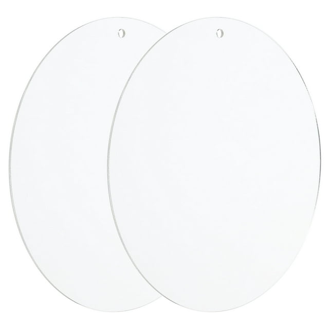 Uxcell 6" Diámetro. Círculos Acrílicos Hoja Plástica Clara Disco para Pasteles en Blanco Señal para Manualidades Pintura DIY 2 Paquete