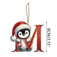 thumbnail image 7 of Penguin Letter Christmas Ornament,2D Personalized Initial Hanging Ornament for Christmas Tree,DIY Xmas Decor,Holiday Gift for Family,Friends(M), 7 of 7